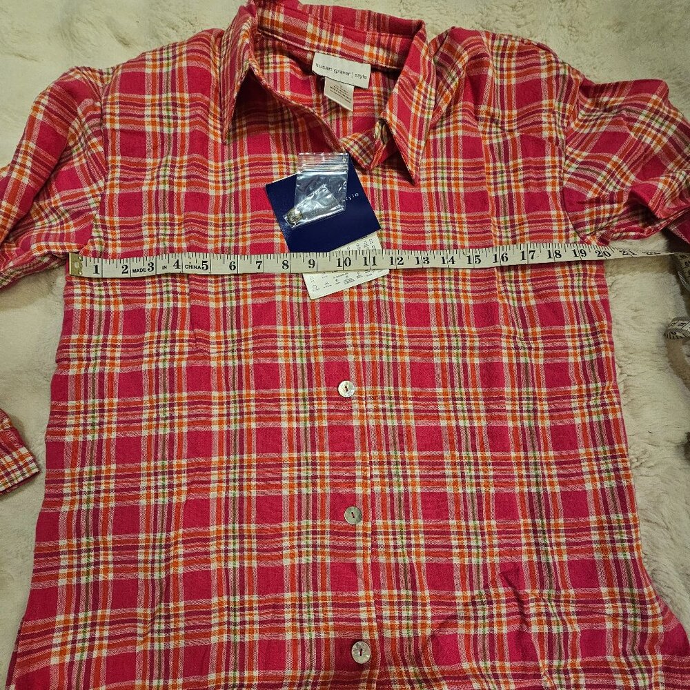 Susan Graver Plaid Shirt